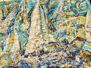 Twilight sail II Painting by Fereshteh Stoecklein