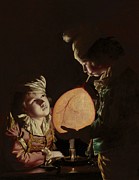 Two Boys with a Bladder - Joseph Wright of Derby Digital Art by Samuel HUYNH