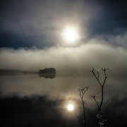 Two Suns, Nicasio Photograph by Donald Kinney