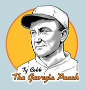 Ty Cobb - GA Peach Digital Art by Greg Joens