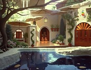 Umbrella Patio Digital Art by Eris And AI Umbrella Patio Digital Art by Eris And AI