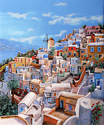 Un Mulino A Santorini Painting by Guido Borelli