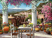 un piatto di olive a Taormina Painting by Guido Borelli