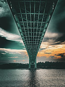 Under the Verrazzano-Narrows Bridge Photograph by Jim Feldman Under the Verrazzano-Narrows Bridge Photograph by Jim Feldman