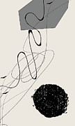 Uneven Elegance No. 8 - Black and Tan Modern Art Painting by Lourry Legarde