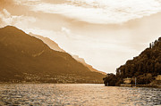 Unfurling Sepia Perspective of Lake Como Photograph by Brenda Kean Unfurling Sepia Perspective of Lake Como Photograph by Brenda Kean