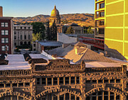 Union Block and State Capitol Building in Boise Idaho Photograph by Mike Worley