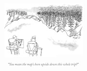 Upside-Down Map Drawing by TS McCoy