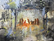 Urban Nativity Painting by Larry Whitler Urban Nativity Painting by Larry Whitler