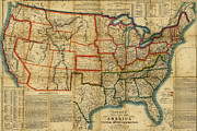 US In the Civil War Period 1863 Drawing by Vintage Maps