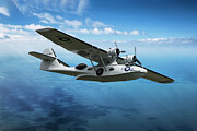 U.S. Navy PBY Catalina Seaplane Mixed Media by Erik Simonsen