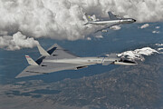 USAF KC-135 Stratotanker and Conceptual B-70B Valkyrie Digital Art by Erik Simonsen