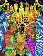Usko Ayar and Sumaq Nusta The Angels of Sacred Union Painting by Pablo Amaringo Inspired