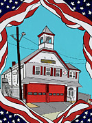 Valley Stream Corona Ave. Fire House Painting by Mike Stanko Valley Stream Corona Ave. Fire House Painting by Mike Stanko