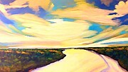 Vanishing Point Painting landscape painting low country painting sunset painting marsh painting colorful painting wall art art for the home home decor art interior design art modern landscape Painting by N Akkash