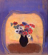 Vase noir aux anemones - Odilon Redon Digital Art by Samuel HUYNH