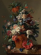 Vase of Flowers - Jan van Huysum Digital Art by Samuel HUYNH