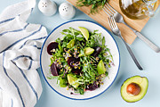 Vegan beetroot avocado salad Photograph by Arx0nt