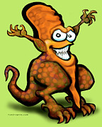 VeggieSaurus Painting by Kevin Middleton