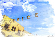 Venice Beach Blue Digital Art by Michael Chacon Venice Beach Blue Digital Art by Michael Chacon