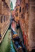 venice Canal and Gondola Photograph by Stuart Chard