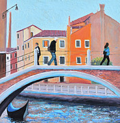 Venice Canal painting impression Painting by Jan Matson