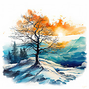 Vibrant Feast - Turquoise and Orange Wall Art Painting by Lourry Legarde