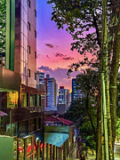 Vibrant Urban Sunset in Downtown Belo Horizonte Photograph by Leslie Brashear