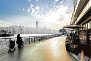 Victoria Harbour Pier before Sunset Digital Art by Tanya Owens