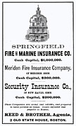 Art Print Insurance Co. Advertising Typography Boston Springfield Digital Art by Gary Roberts