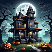 Victorian house Digital Art by Manjik Pictures