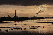 View Across The Mudflats to Poolbeg, Bull Island, Dublin, Ireland Photograph by Adrian Hendroff