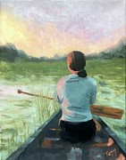 View from a Canoe Painting by Laura Toth