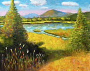 View from Philomath Scout Lodge Painting by Mike Bergen