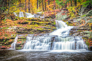 View of Great Smoky Mountains National Park - Fall Colors and Stream Waterfall Running Water Photograph by Stefano Senise