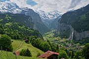 View of the Lauterbrunnen Valley from Wengen Photograph by Matthew DeGrushe View of the Lauterbrunnen Valley from Wengen Photograph by Matthew DeGrushe