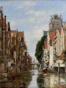 View of Voorstraatshaven, Eugene Boudin Digital Art by Samuel HUYNH