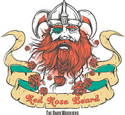 Viking Red Rose Beard The Bard Warriors Digital Art by Jacob Zelazny