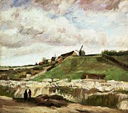 Vincent Van Gogh / 'Quarry at Montmartre', 1886, Oil on canvas, 56 x 62 cm. Painting by Vincent van Gogh -1853-1890-