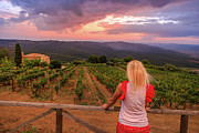 Vineyards of Montalcino village at sunset Photograph by Benny Marty Vineyards of Montalcino village at sunset Photograph by Benny Marty