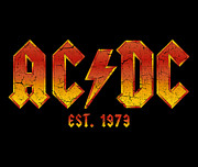 Vintage ACDC EST. 1973 Distress Orange Digital Art by Kirania Finest