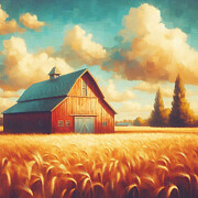 Vintage Barn Digital Art by Allen Nice-Webb Vintage Barn Digital Art by Allen Nice-Webb