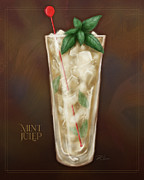 Vintage Cocktails-Mint Julep Mixed Media by Shari Warren