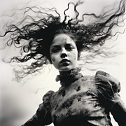 Vintage Curly Girl Photograph by My Head Cinema