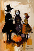 Vintage Halloween Painting by My Head Cinema