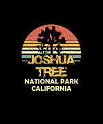 Vintage Joshua Tree National Park California Retro T Shirt Digital Art by Eboni Dabila