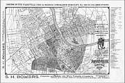 Vintage Map Nashville Tennessee 1890 Black and White  Drawing by Carol Japp