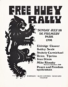 Vintage poster of a rally in support of Huey Newton Digital Art by Christina Fairhead Art and Merch