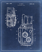 Vintage Rolleiflex Camera Patent Blueprint Digital Art by Dale Kincaid