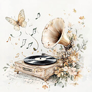 Vintaged Gramophone Digital Art by Athena Mckinzie